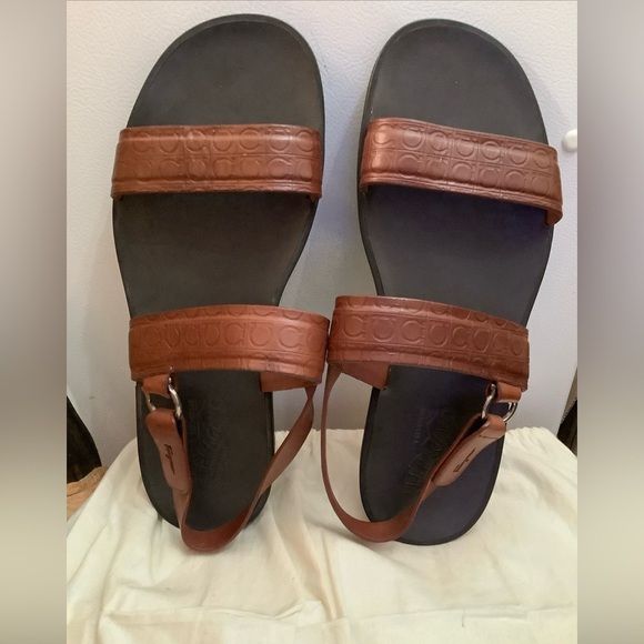 NOT FOR SALE RIGHT NOW Ferragamo Men’s Brown Leather Gancini Sandals​​ - Picture 12 of 14